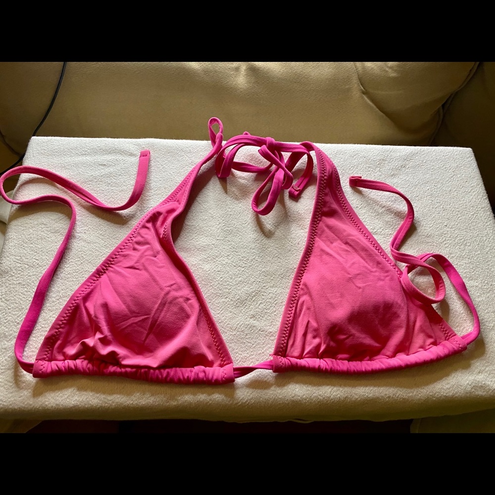 Pink Victoria’s Secret padded bikini top Med